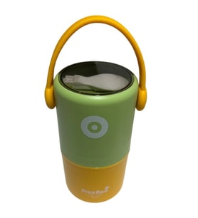 VAGONLİFE PASLANMAZ ÇELİK KULPLU TAŞINABİLİR 2 BÖLMELİ SİLİNDİR YEMEK KABI - LUNCH BOX VGN1267B 820M