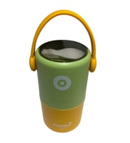 VAGONLİFE PASLANMAZ ÇELİK KULPLU TAŞINABİLİR 2 BÖLMELİ SİLİNDİR YEMEK KABI - LUNCH BOX VGN1267B 820M