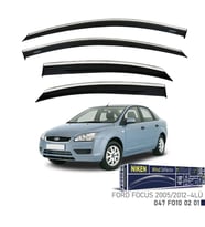 Uyumlu Focus 2005-2012 Model Kromlu Cam Rüzgarlığı 4Lü Parça