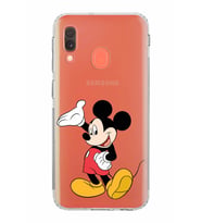 Samsung Galaxy A20e  Kamera Korumalı  Kapak Mickey Mouse Tasarımlı  Şeffaf Kılıf