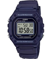 CASIO W-218H-2AVDF DİJİTAL LACİVERT SİLİKON KORDON ERKEK KOL SAATİ