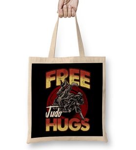 Funny Free Judo Hugs MMA Pun Bez Çanta Uzun Saplı