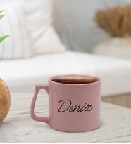 BK Gift Kişiye Özel İsimli Pastel Pembe Middle Kupa Bardak, Arkadaşa Hediye, Ev Hediyesi, Doğum Günü Hediyesi, Ofis Hediyesi-9