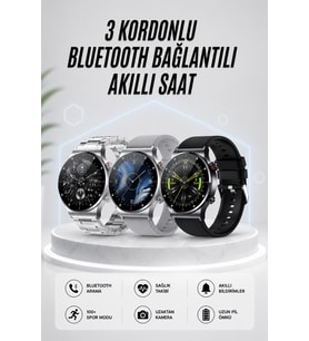 Akıllı Saat Amoled Ekran Bluetooth Bağlantılı Sesli Görüşme Nabız Ölçer