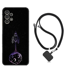 Samsung Galaxy M14 Kılıf Silikon Boyun Askılı İpli Desenli Silikon Master Space 1630