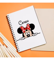 Minnie Mouse Sevgili Çift Tasarımlı Defter Kişiye Özel