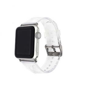 Apple Watch 44mm Uyumlu Kordon Silikon Şeffaf Transparan Esnek KRD-13 Kayış (Renksiz)
