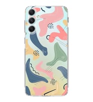 Samsung Galaxy A34 Uyumlu Kamera korumalı Kapak Abstract Tasarımlı  Şeffaf Kılıf