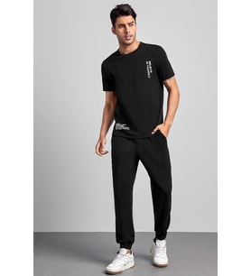 Unisex Belive in Your Self Baskılı Eşofman Takımı (Siyah)