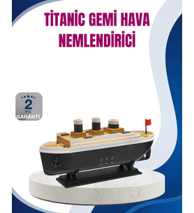 Dekoratif Gemi Modeli 7 Renk Işıklı Hava Nemlendirici ve Oda Kokusu Difüzörü