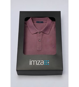 Pembe Polo Yaka Pike Kısa Kol Slim Fit Pamuklu Hediye Kutulu Tişört 1011260169