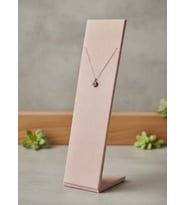 Moscow Model Süet Kumaş Pembe Renk 40/10 Cm Ayaklı Takı Sergileme Standı