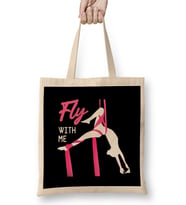 Fly With Me Aerial Silk Aerialist Circus Acrobat Acrobatics Bez Çanta Uzun Saplı