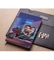 Bk Gift Kişiye Özel Sevgililer Karikatürlü Beyaz Defter-103 , Arkadaşa Hediye , Sevgiliye Hediye