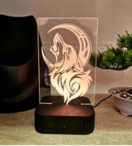 Kurt RGB LED Gece Lambası – 16 Renkli Pleksi Masa Lambası (Adaptörlü)