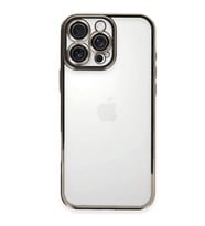 Apple İphone 16 Pro Max Kılıf Razer Lensli Silikon - Titanyum Gri
