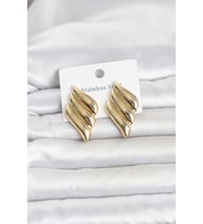 316L Çelik Gold Renk Motif Model Kadın Küpe TJ-BKP11819
