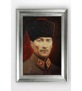 Gümüş Çerçeveli Atatürk Tablo a313
