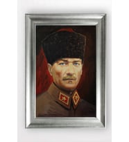 Gümüş Çerçeveli Atatürk Tablo a313