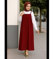 Fantezia Night Kadın Acı Kahverengi Basic Ayarlanabilir Askılı Jile Elbise