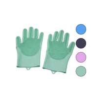 2PCS   RENKLİ SİLİKON   TIRTIRLI  BULAŞIK ELDİVENİ (4767)