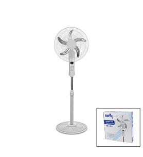 18 İNC 45 CM KUMANDALI SANAYİ TİPİ AYAKLI VANTİLATÖR 5-METAL PERVANE 3-KADEME HIZ 65W Y:137CM (5343)