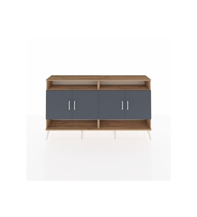 Arges Konsol 6 Raflı 4 Kapaklı 176x30x99 Çam-Antrasit