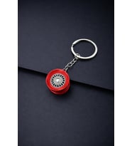 Jant Tasarımlı Metal Anahtarlık Spor Araba Jant Görünümlü Premium Anahtarlık KIRMIZI RENK (Standart)