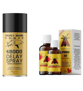 DELAY 48000 GECİKTİRİCİ SPREY + 2 KUTU SPANİSH FLY BAYAN UYARICI(AZDIRICI) DAMLA