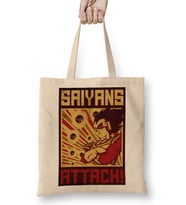 Poster Saiyans Bez Çanta Uzun Saplı