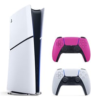 Sony Playstation 5 Slim Dijital Edition+2.PEMBE Dualsense Oyun Konsolu (Beyaz)