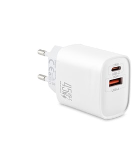 Usb Type-c Çift Çıkışlı Hızlı Şarj Adaptörü 45W Beyaz ND1013