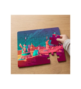 Uzay Araçları Tasarımlı 24 Parça Ahşap Çocuk Puzzle MPK0808