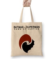 Batman ve Superman Süpermen Bez Çanta Uzun Saplı