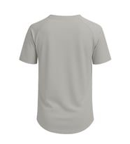 Ghassy Co. Erkek Reglan Oval Kesim %100 Pamuk Yumuşak Dokulu Bisiklet Yaka T-shirt (Açık Gri)