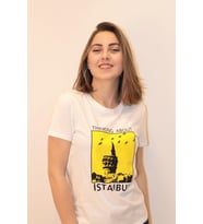 Kadın Bisiklet Yaka T-shirt %100 Pamuk Tişört