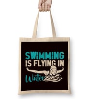 Swimming Is Flying In Water Sports Indoor Pool Coach Athlete Bez Çanta Uzun Saplı
