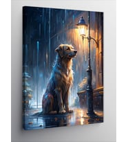 Kanvas Tablo Yağmur Ve Köpek
