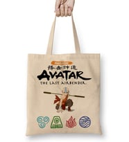Avatar Anime Element Fire Water Earth Thunder Wind Bez Çanta Uzun Saplı
