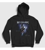 Presmono Unisex Siyah Dead Nevermore Kapüşonlu Sweatshirt 167797tt
