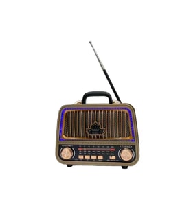 RT-770 LEDLİ BLUETOOTH USB SD FM TF AUX ŞARJLI BAKIR MODERN RADYO