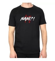 Unisex Bisiklet Yaka Baskılı Oversize T-Shirt - Siyah