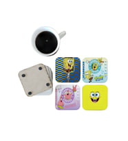 Ghostbastır Design Sünger Bob Dekoratif Ahşap Bardak Altlığı Seti 094