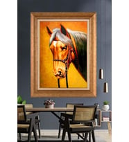 Altın Varaklı  Çerçeveli Paspartulu Tablo ndd757 (Gold)