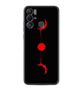 Tecno Pova Neo Kılıf Silikon Desen Özel Seri Red Moon 1710