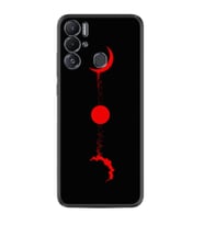 Tecno Pova Neo Kılıf Silikon Desen Özel Seri Red Moon 1710