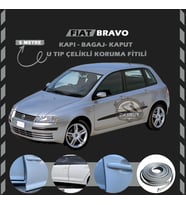 Fiat Bravo Oto Araç Kapı Koruma Fitili 5metre Parlak Gri Renk