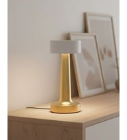 Modern Altın Gövdeli Led Masa Lambası 3 Işık Modlu