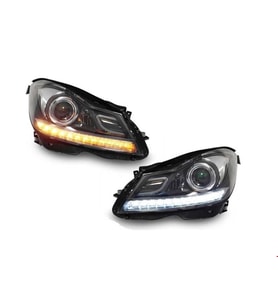 Mercedes-Benz W204 2011- Ön Far Set (Holojeni-Xenona Çevirme)