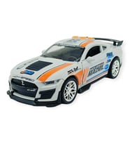 Spor Araba GT-500 Sürtmeli Işıklı Sesli Beyaz Plastik 18cm